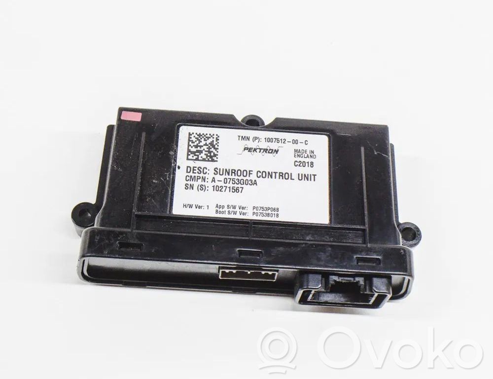 Tesla Model S Unité de commande / module de toit ouvrant 