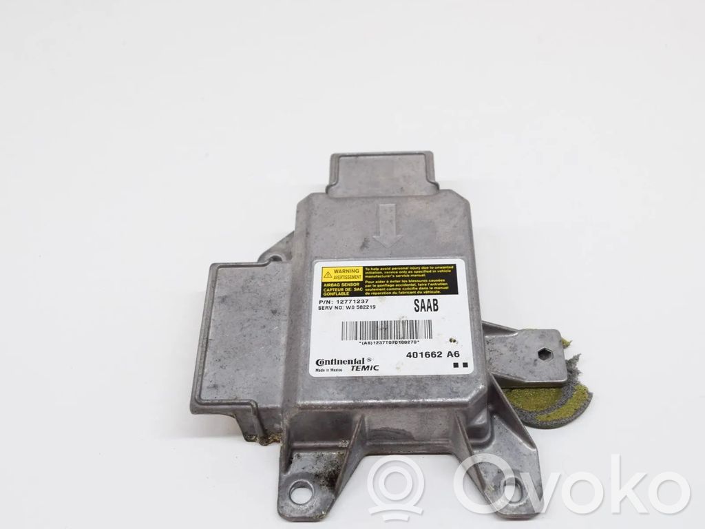 Module de contrôle airbag   12771237,W0582219,401662A6