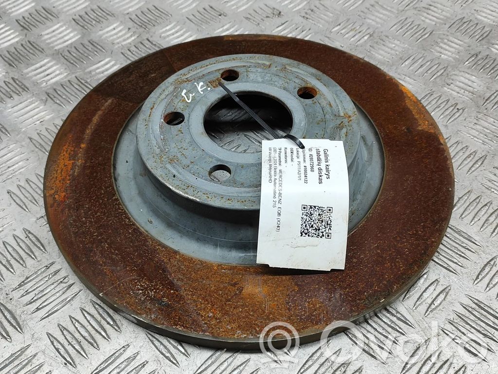 Mercedes-Benz EQB Tarcza hamulca tylnego 