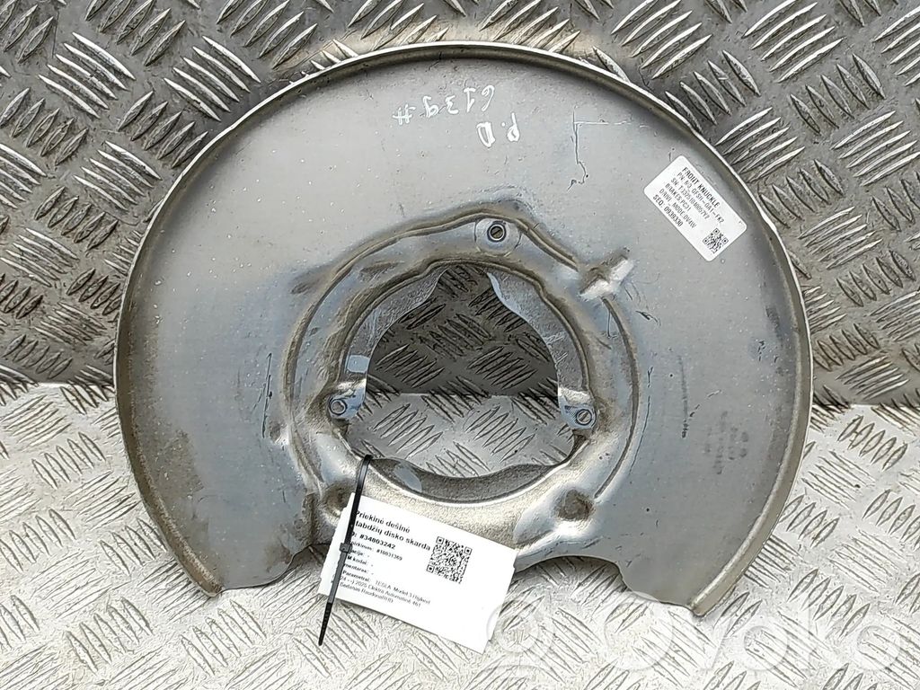 Etujarrun jarrulevyn pölysuojalevy   134465400A