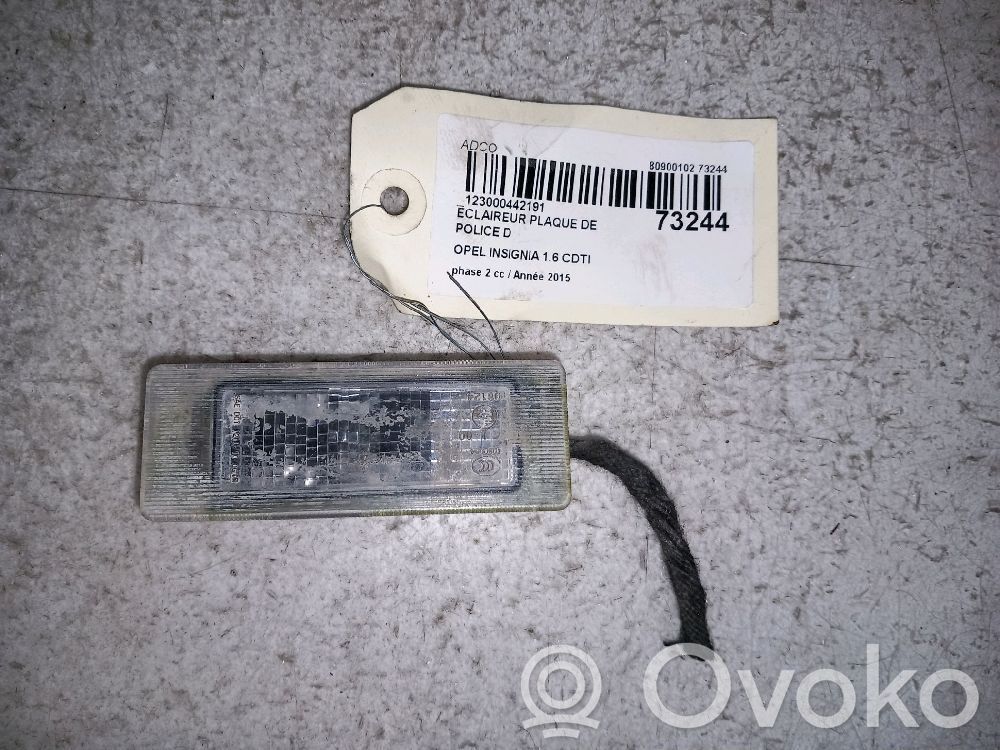 Opel Insignia A Numerio apšvietimas 