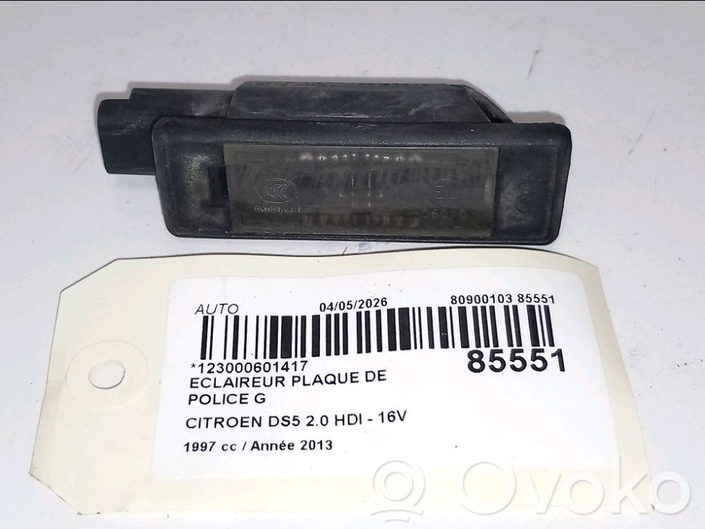 Number plate light   6340F0,6340F0