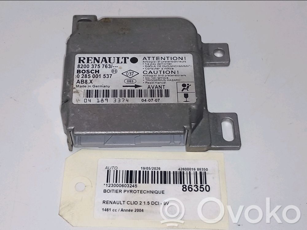 Renault Clio II Airbag control unit/module 