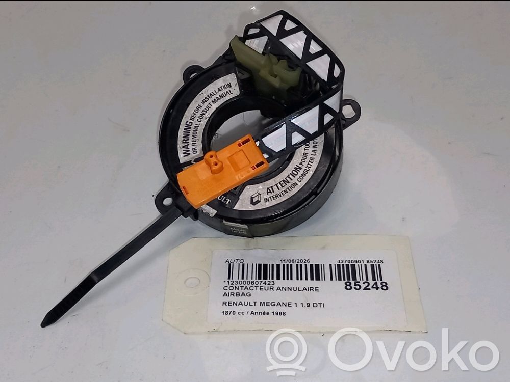 Renault Megane I Innesco anello di contatto dell’airbag (anello SRS)