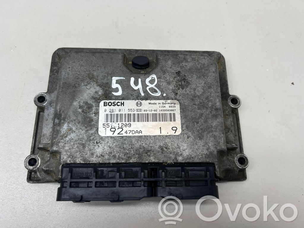 Engine control unit/module   19247DAA,0281011553,1039S03867,5511209