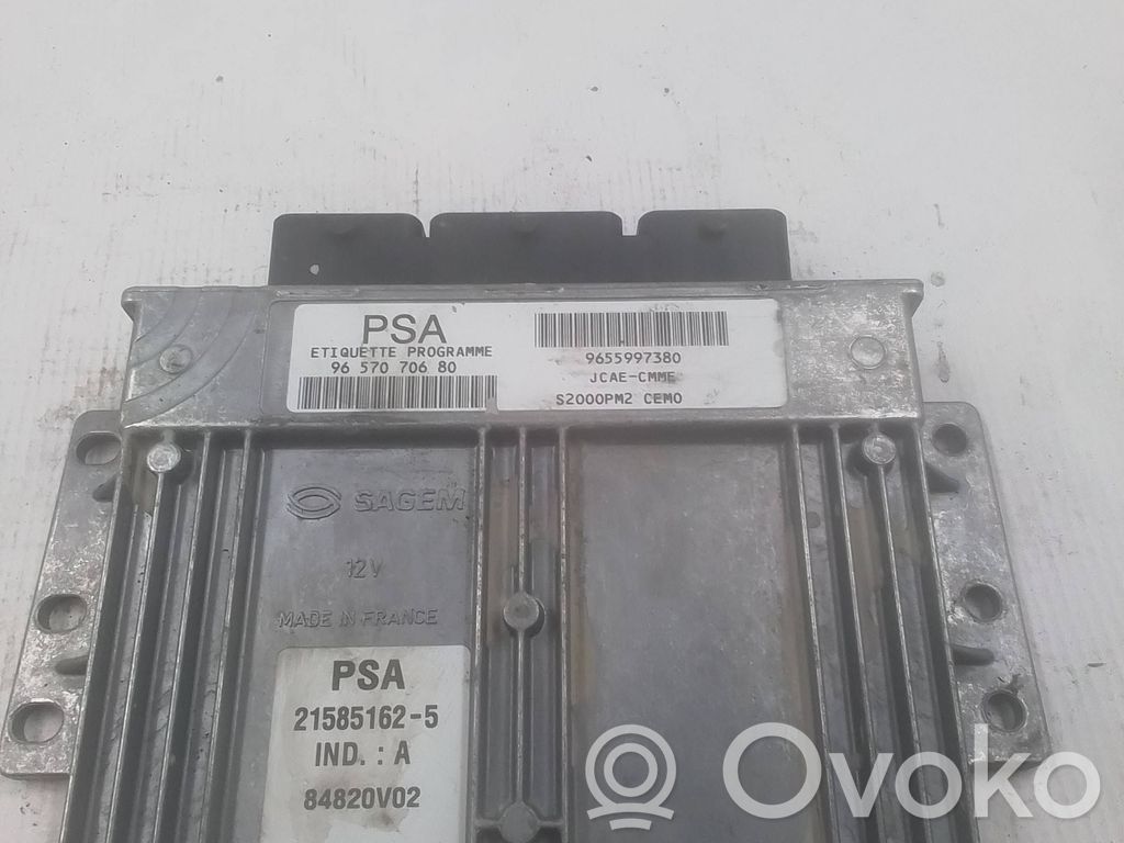 Engine control unit/module   9655997380,9657070680,84820V02,215851625