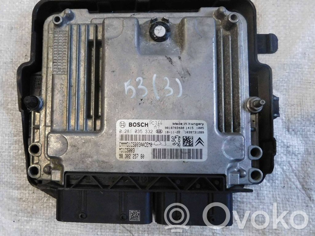 Peugeot 308 Variklio valdymo blokas 