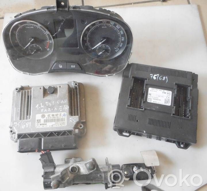 Skoda Fabia Mk2 (5J) Engine ECU kit and lock set 