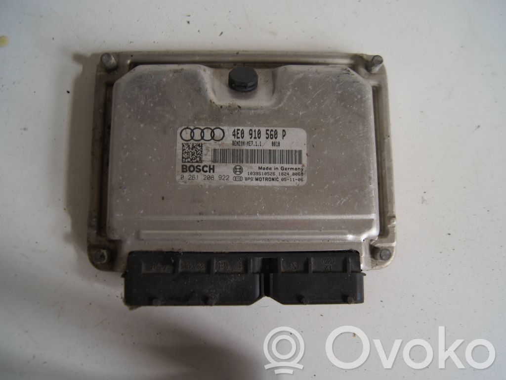 Motorsteuergerät/-modul   4E0910560P,0261208922