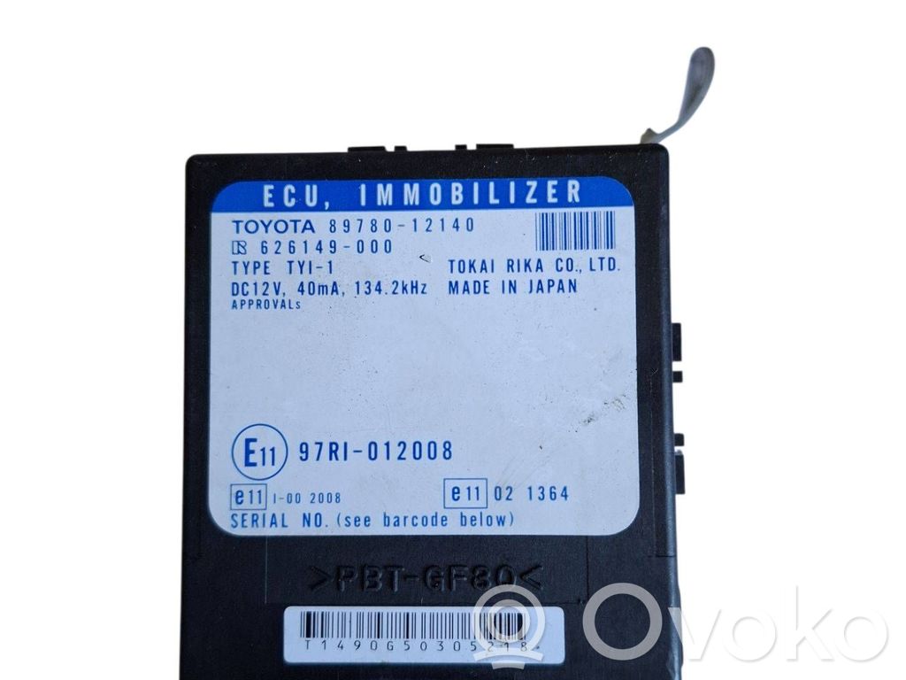 Toyota Corolla E120 E130 Immobilizer control unit/module 