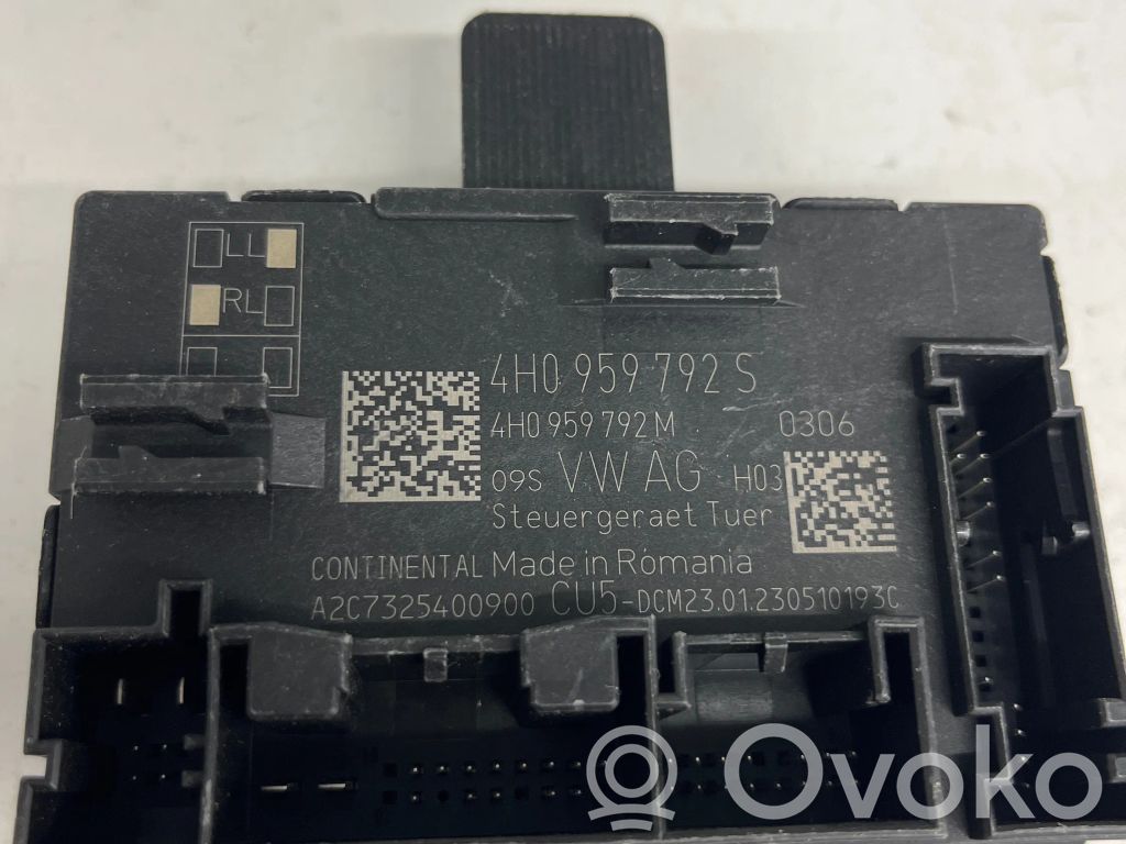 Unité de commande module de porte   4H0959792S,4H0959792M,A2C7325400900