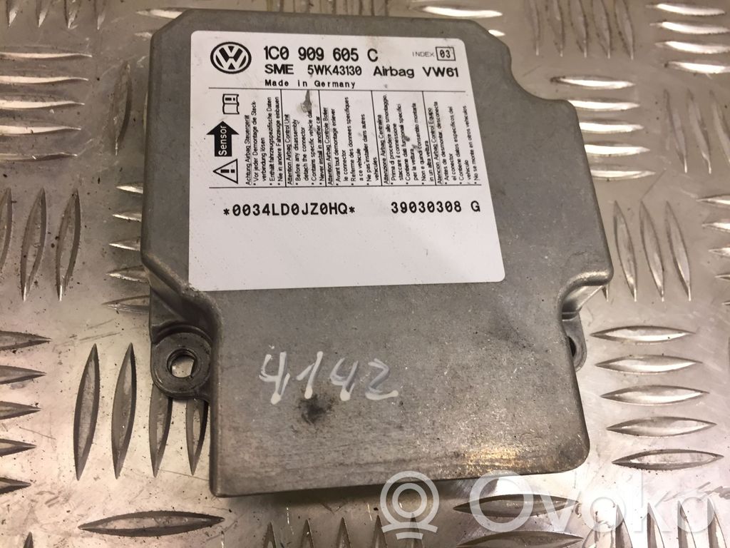 Sterownik / Moduł Airbag   1C0909605C,4142