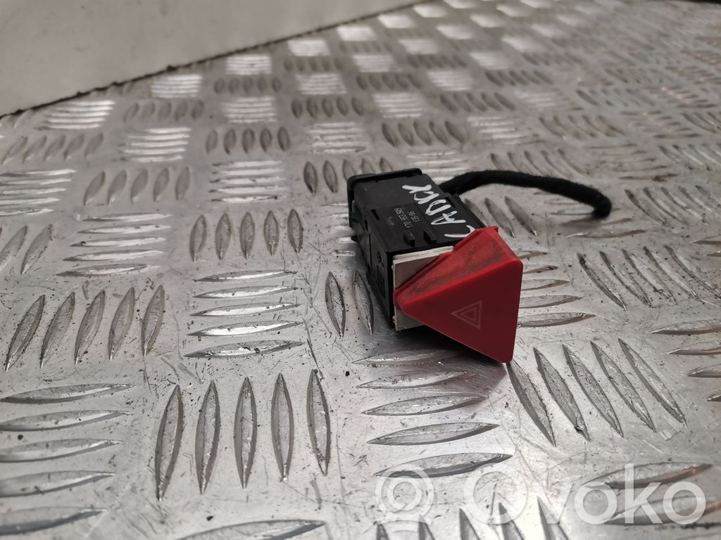 Volkswagen Caddy Botón interruptor de luz de peligro 
