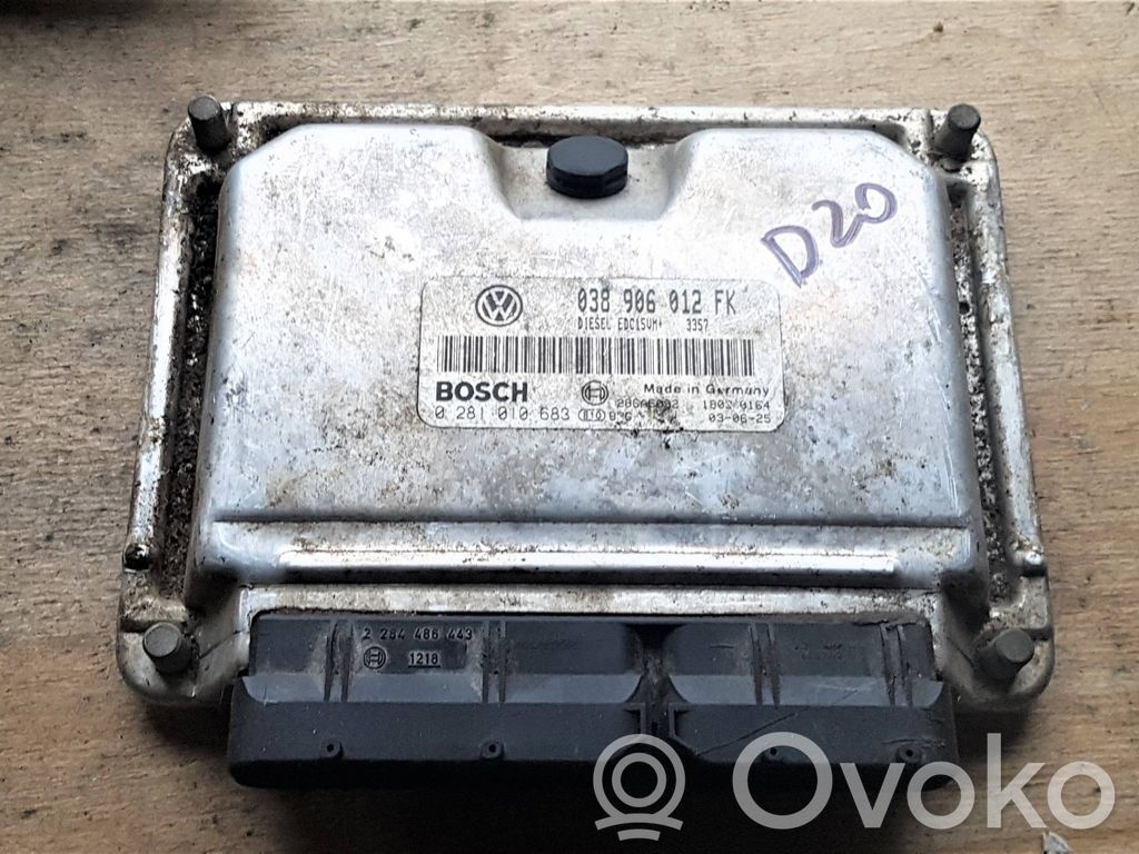 Engine control unit/module   038906012FK,28SA5092,0281010683