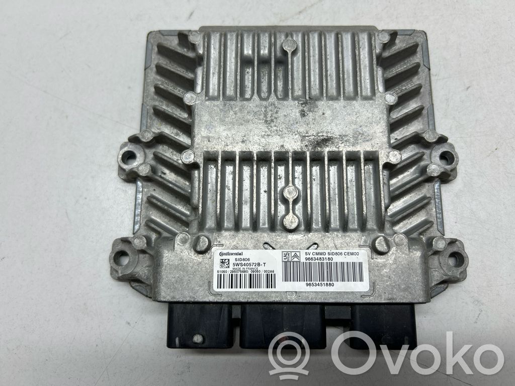 Engine control unit/module   9653451880,9663483180,5WS40572BT
