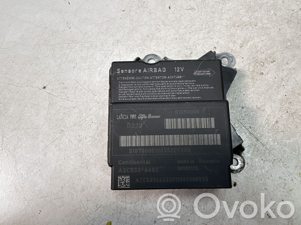 Fiat Punto Evo Airbag control unit/module 