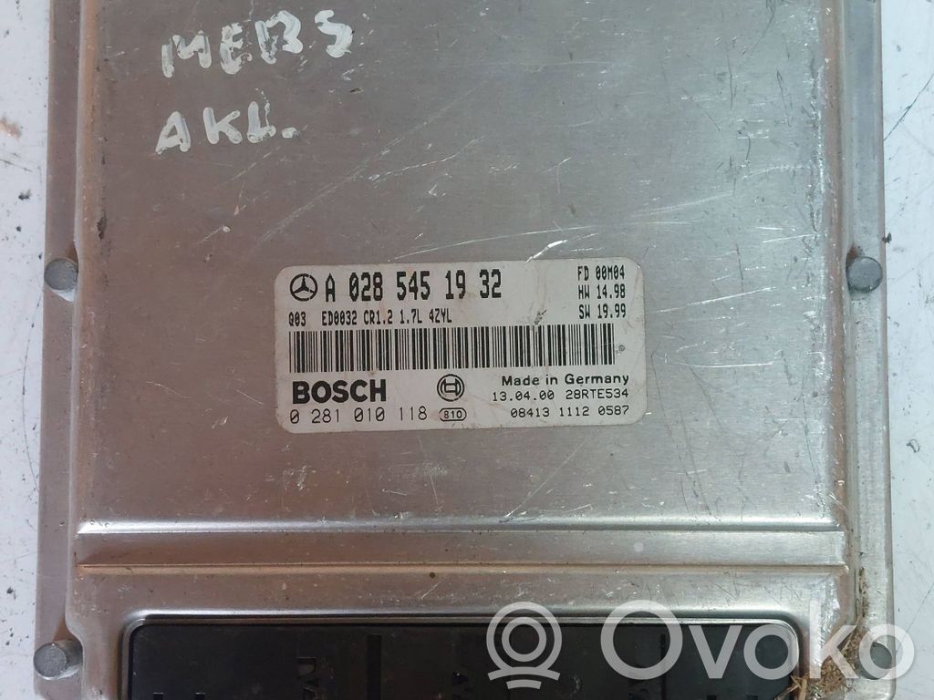 Mercedes-Benz A W168 Engine control unit/module 