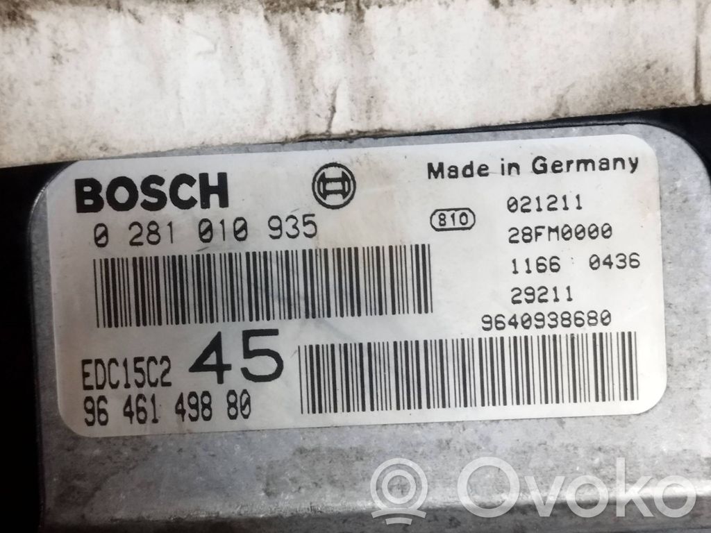 Peugeot 607 Engine control unit/module 
