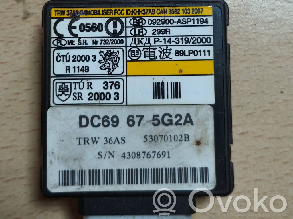Mazda MPV Immobilizer control unit/module 