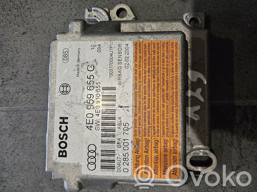 Audi A8 S8 D3 4E Airbag control unit/module 