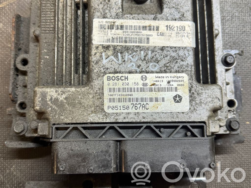 Engine control unit/module   P05150767AC,P68138890AH,0281030158