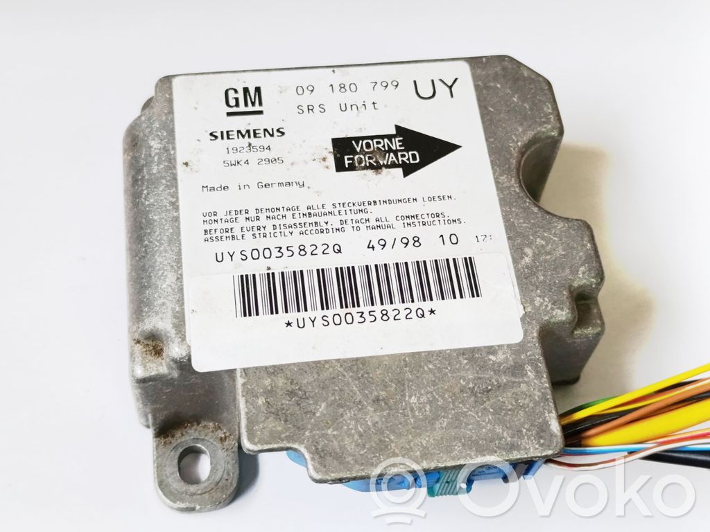 Opel Astra G Airbag control unit/module 