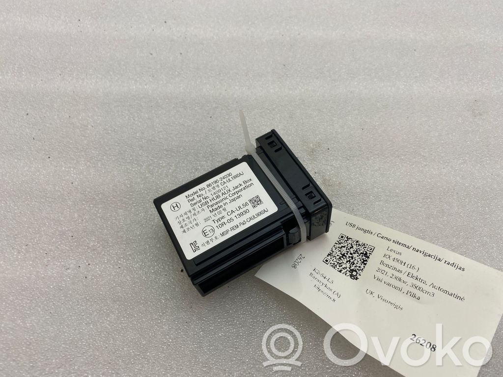 Lexus RX 450H Enchufe conector USB 