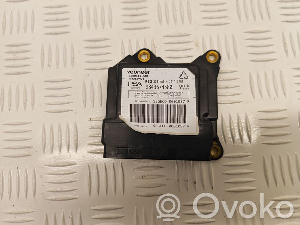Peugeot 308 Unitate/modul de comandă airbaguri 
