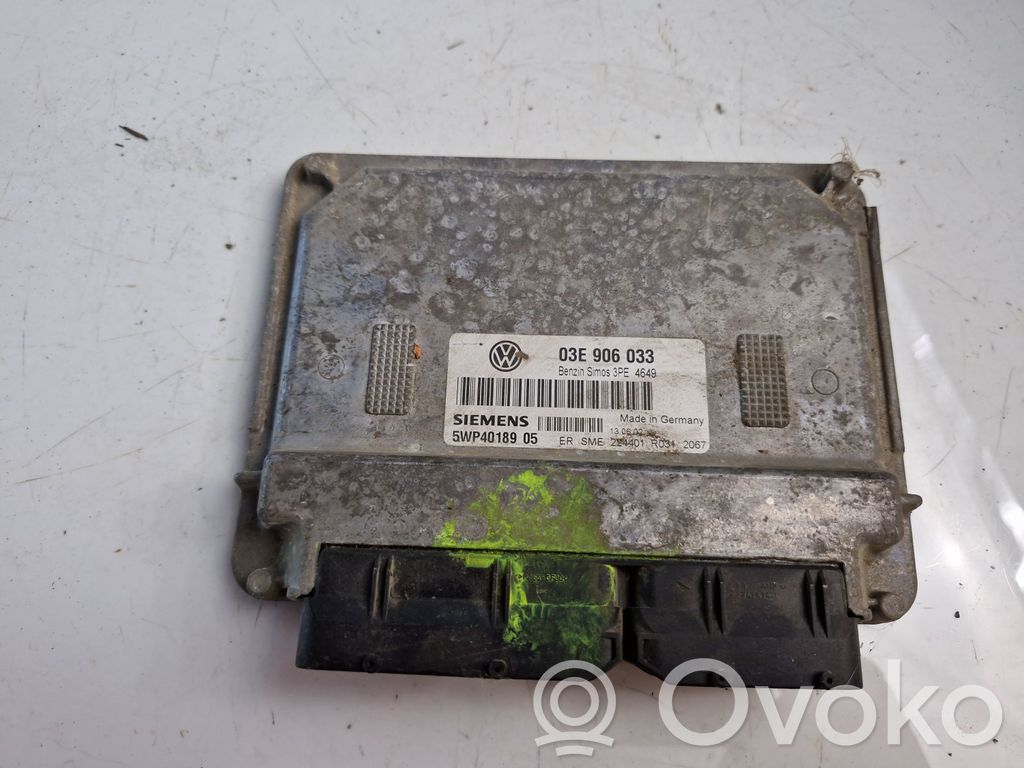 Engine control unit/module   03E906033,5WP4018905,3PE4649