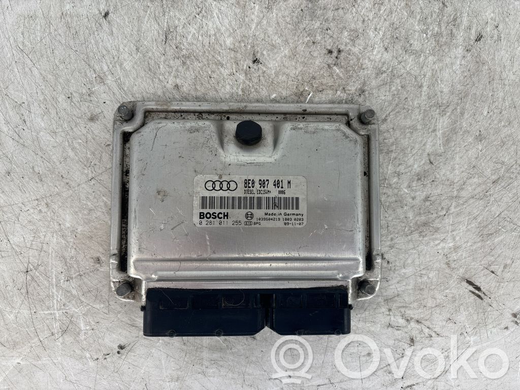 Engine control unit/module   8E0907401M,0281011255,1039S04219