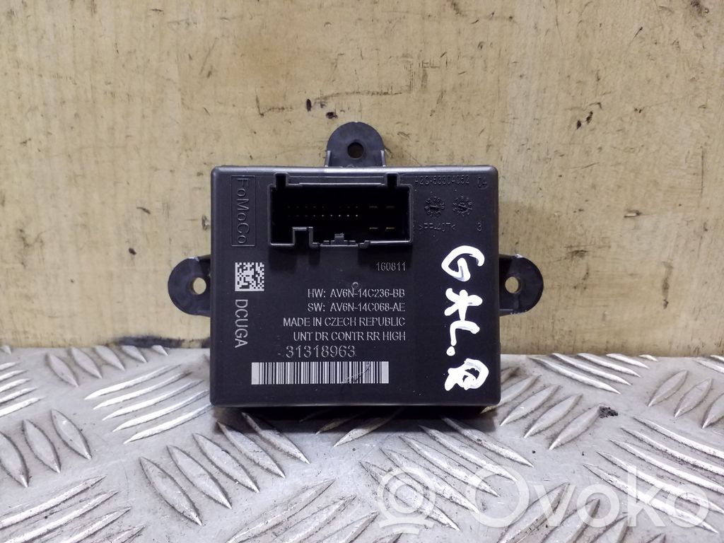 Unité de commande module de porte   31318963,AV6N14C236BB,AV6N14C068AE
