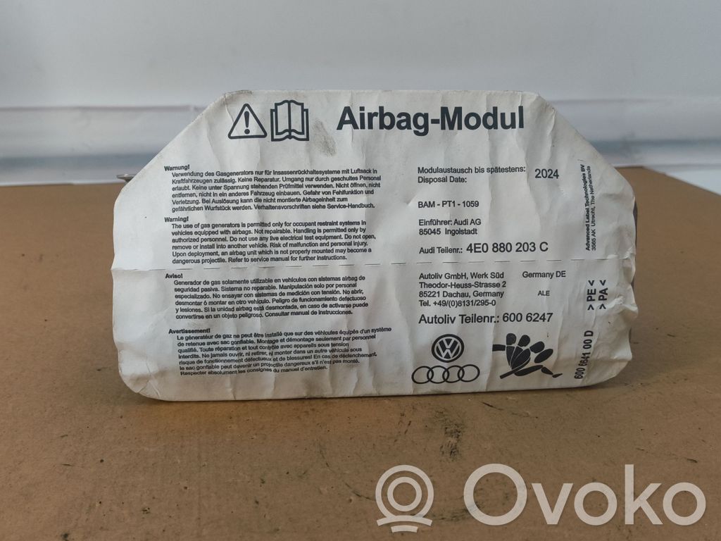 Audi A8 S8 D3 4E Passenger airbag 