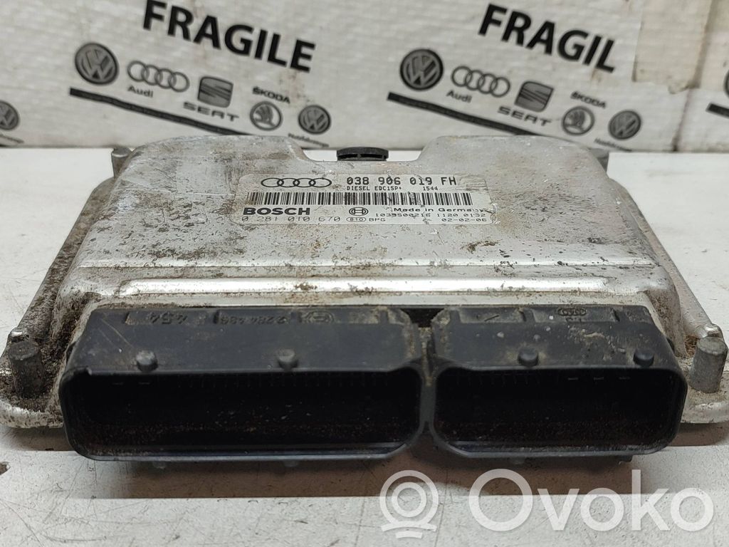 Engine control unit/module   038906019FN,0281010670,1039S00216