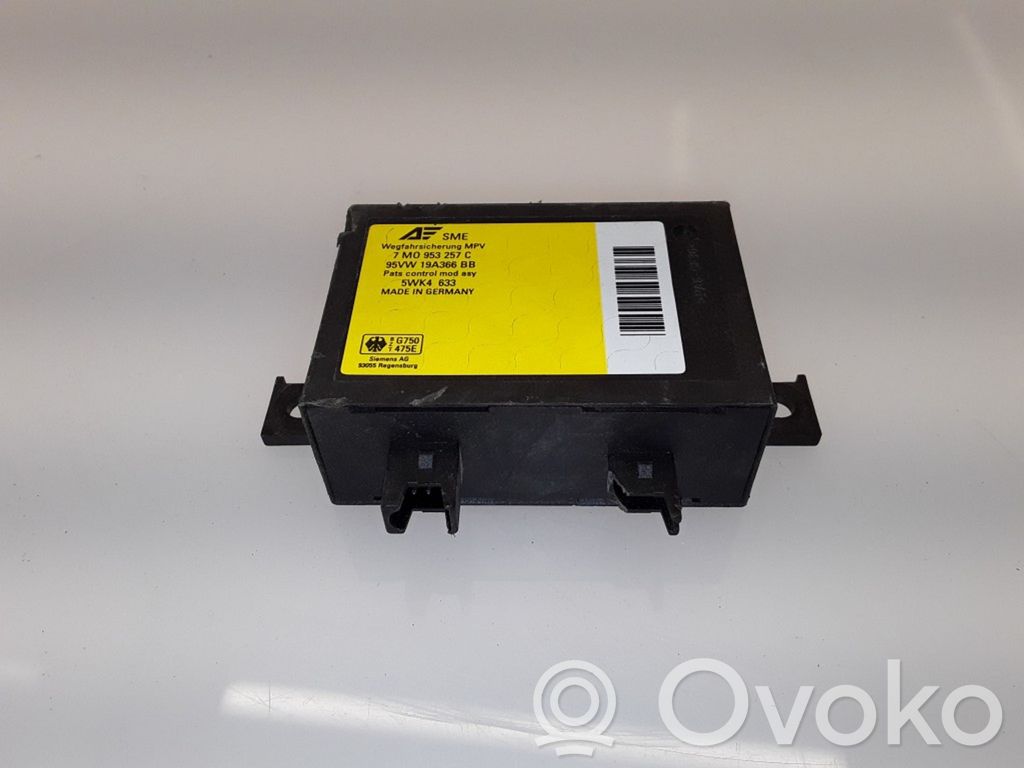 Immobilizer control unit/module   7MO953257C,5WK4633,95VW19A366BB