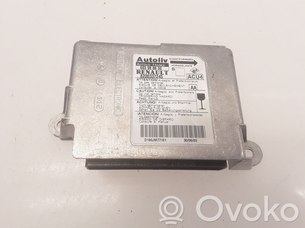 Airbag control unit/module   603988800,8200337245,985991002D,21610120,216214503,216214503A
