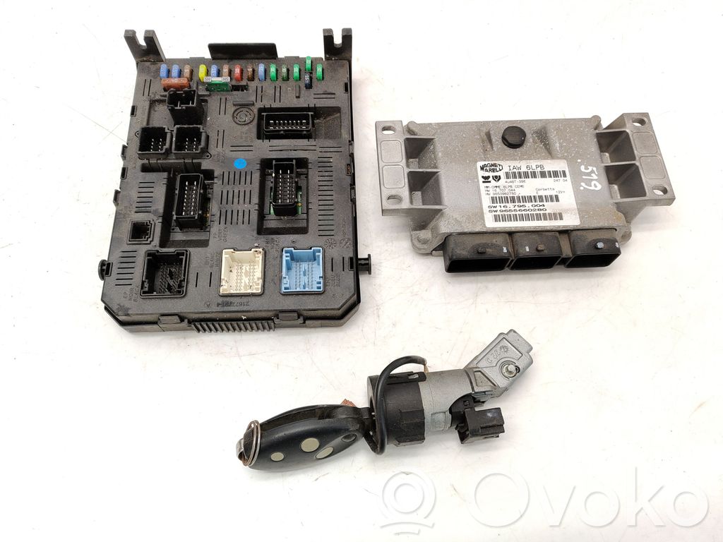Citroen C5 Komputer / Sterownik ECU i komplet kluczy 