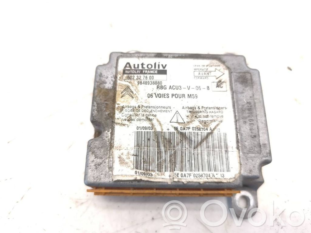 Citroen Berlingo Airbag control unit/module 