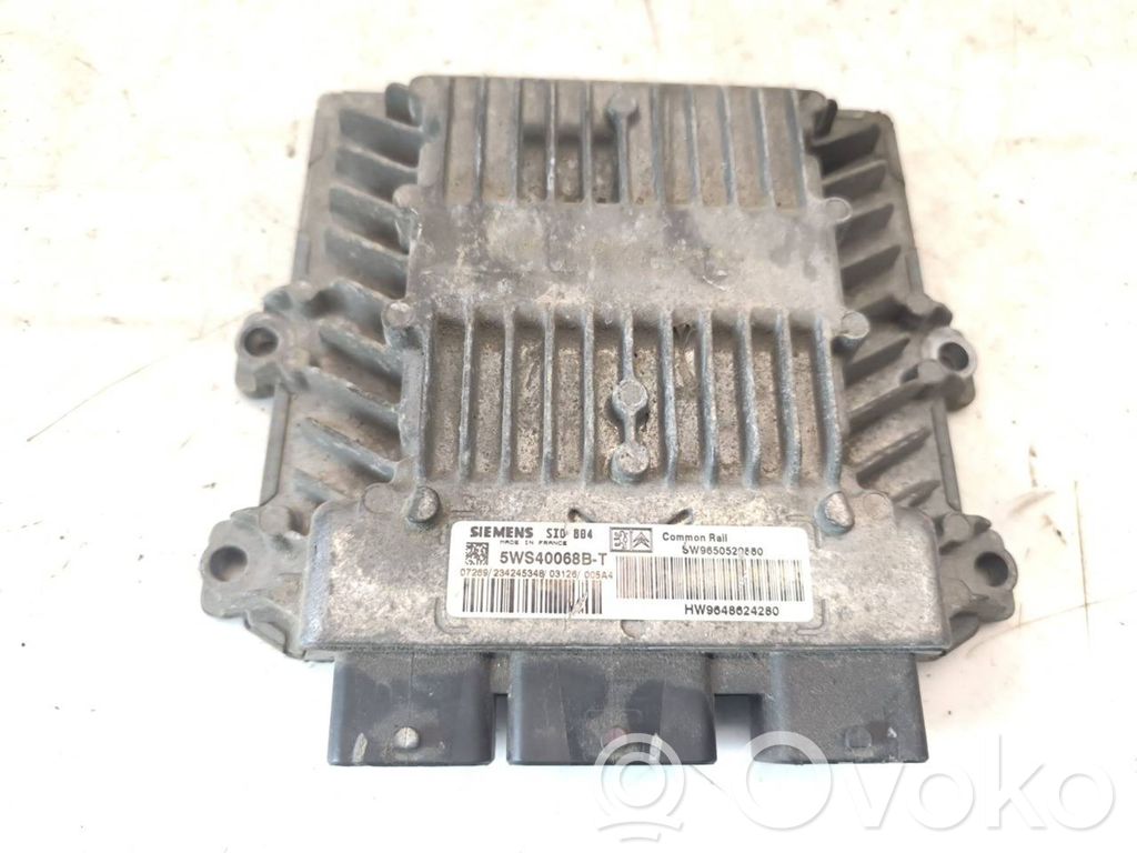 Engine control unit/module   9648624280,5WS40068BT,9650529880