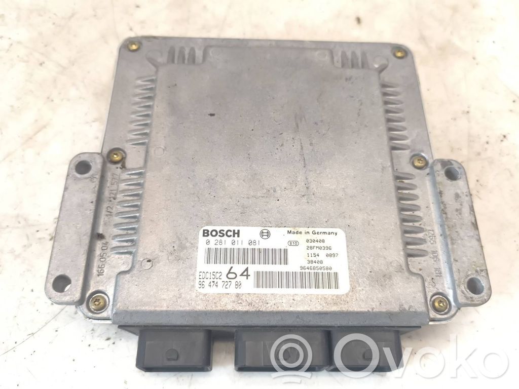 Engine control unit/module   9646850580,9647472780,0281011081