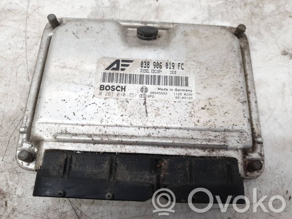 Engine control unit/module   038906019FC,28SA5593,0281010751