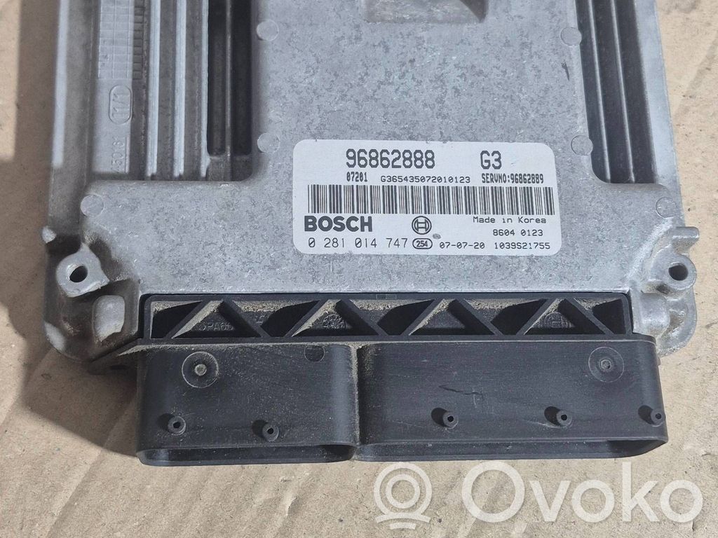 Engine control unit/module   96862888,0281014747,1039S21755