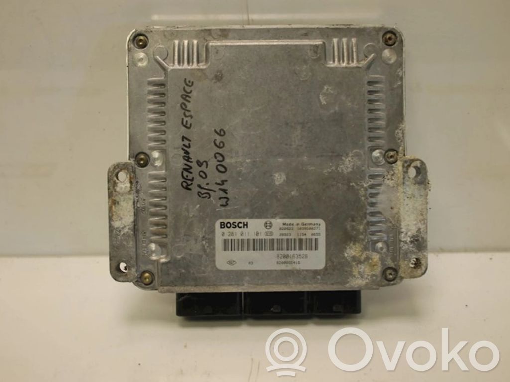 Unidad de control/módulo del motor   8200163528,0281011101,0281011101,8200163528