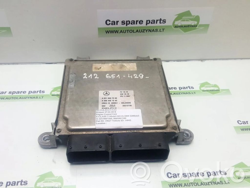 Engine control unit/module   6519007500,A6519007500,CRD310