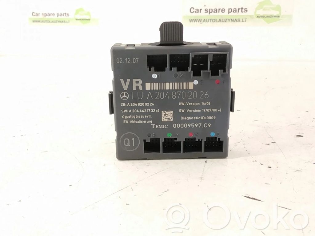 Mercedes-Benz C W204 Door control unit/module 