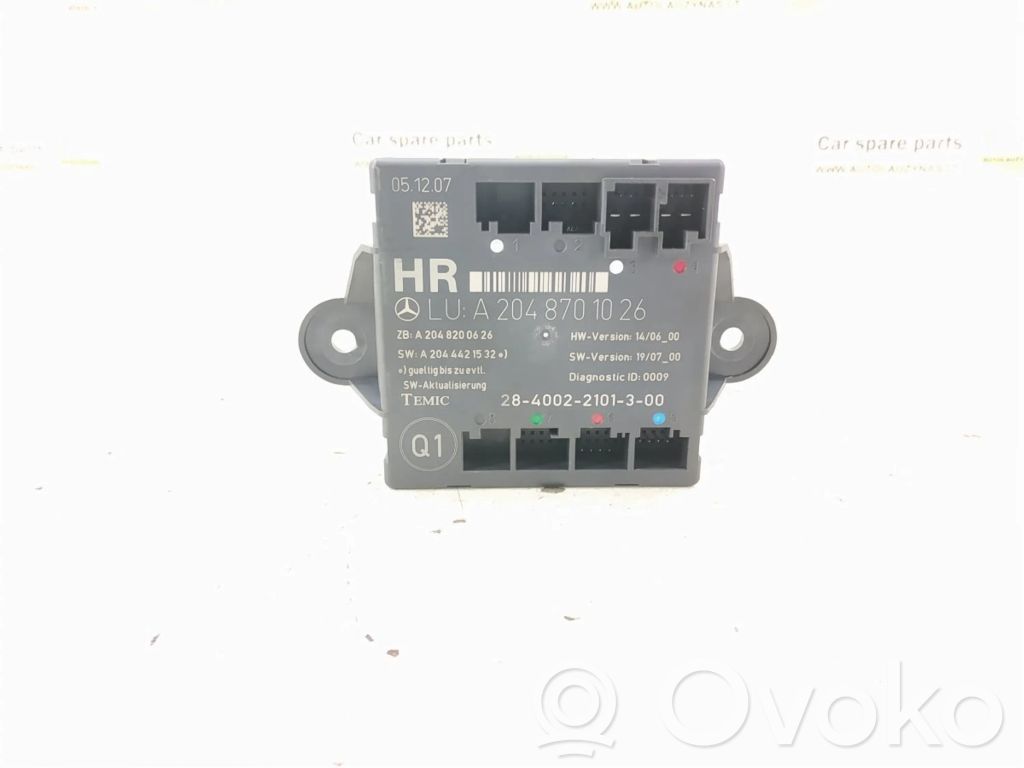 Mercedes-Benz C W204 Door control unit/module 