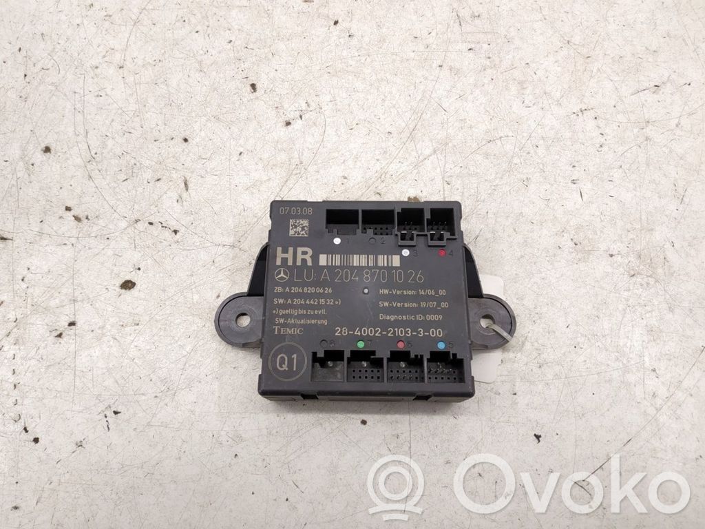 Mercedes-Benz C W204 Door control unit/module 