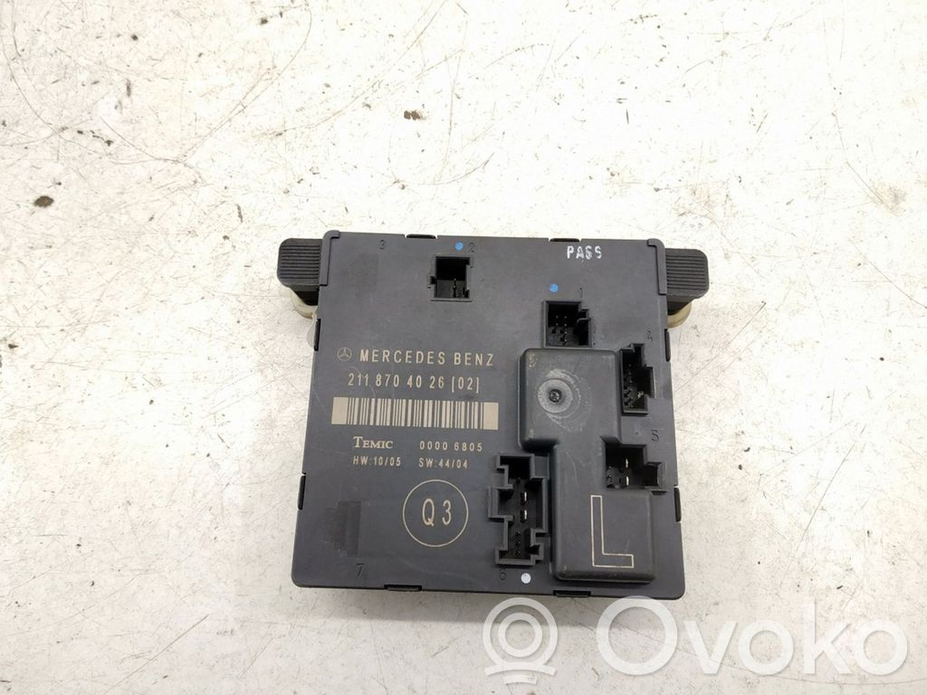 Door control unit/module   A2118704026,2118704026,2118704026,A2118704026