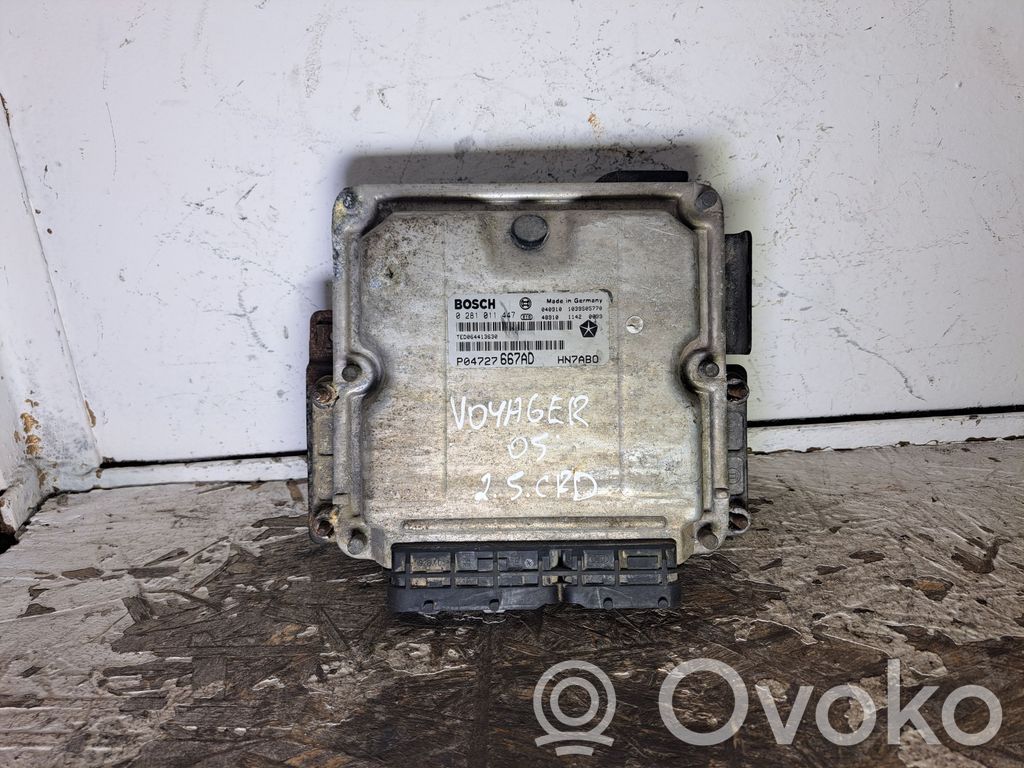 Engine control unit/module   P04727667AD,0281011447,667AD