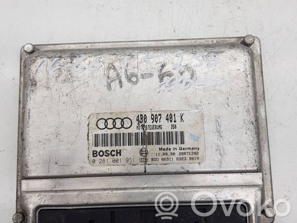 Engine control unit/module   4B0907401K,0281001931