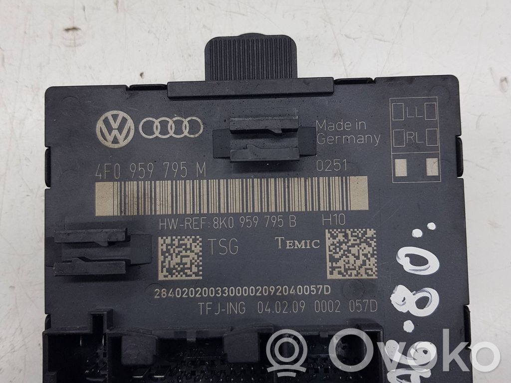 Unité de commande module de porte   8K0959795B,4F0959795M
